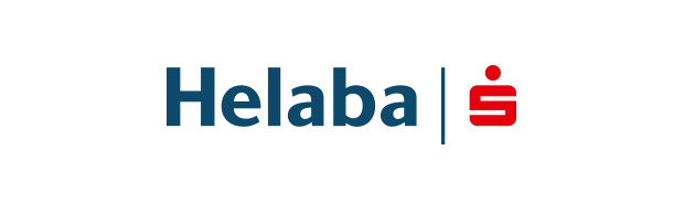 Logo der Helaba in blauer Schrift